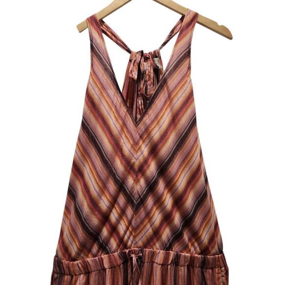 Wonderly Tie Waist T Back Jumpsuit striped rayon 1X new NWT - Picture 4 of 11